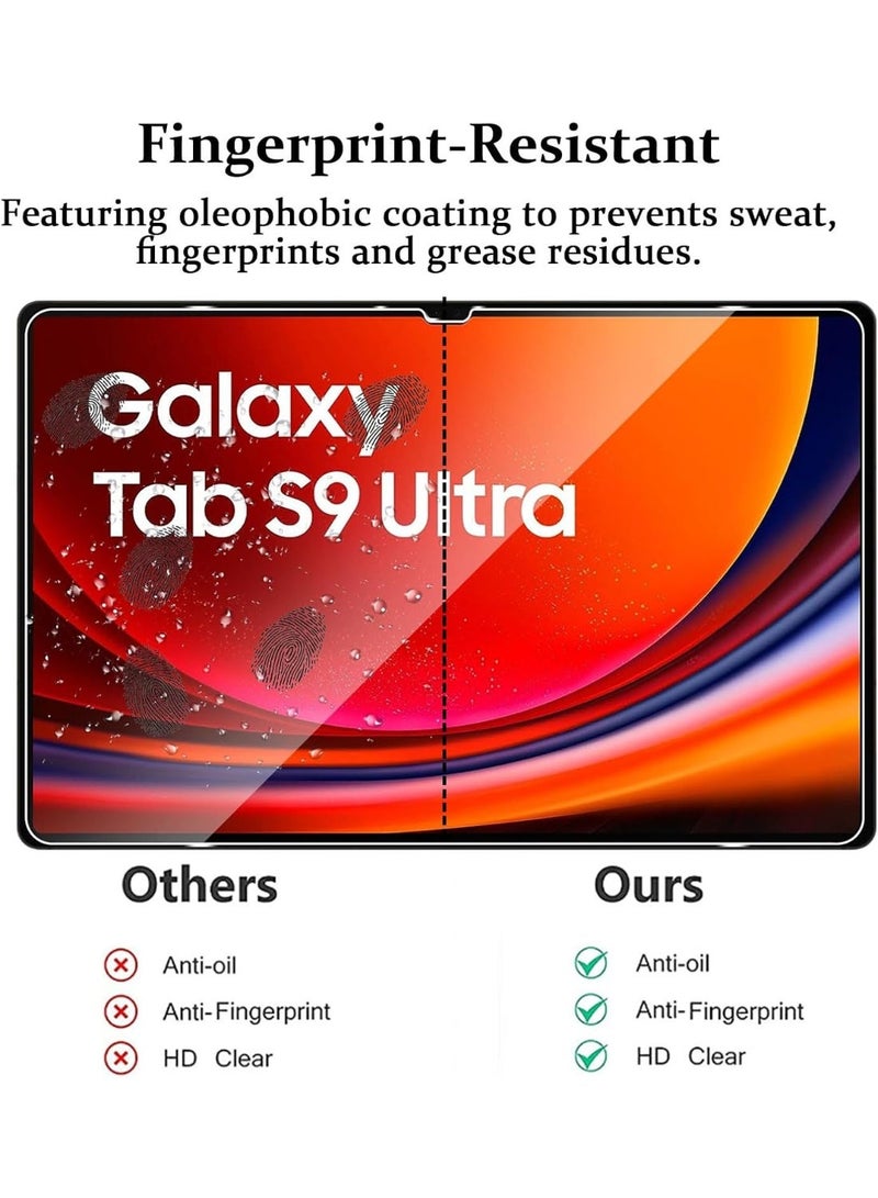 دل 3 موبايلك واقي شاشة لجهاز سامسونج جالاكسي تاب إس 9 ألترا اللوحي مقاس 14.6 بوصة، مصنوع من الزجاج المقوى [شفافية عالية الوضوح] [سهل التركيب] [مقاوم للخدوش] [صلابة 9H] - Image 4